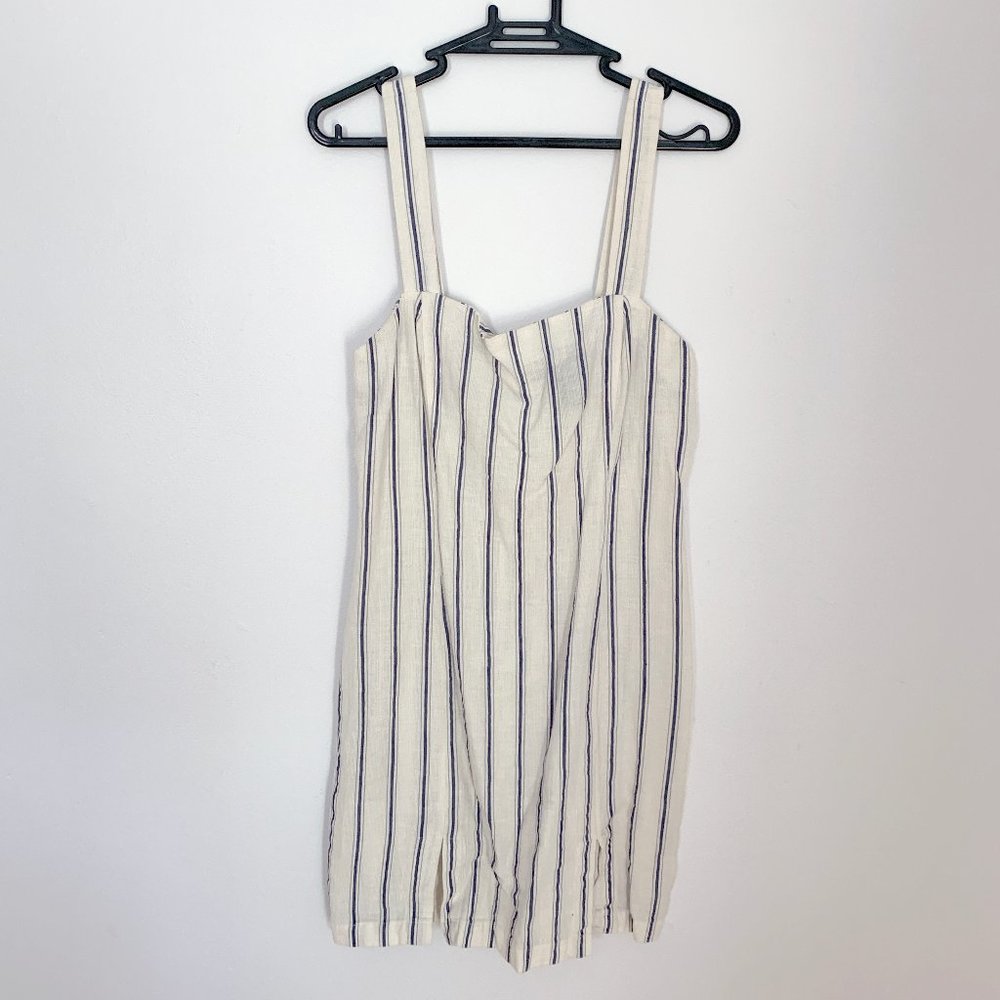 Forever21 Cream and Blue Striped Summer Dress